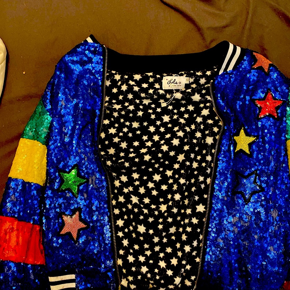 Rainbow star jacket from Lola the boys. Bought in Chicago.
